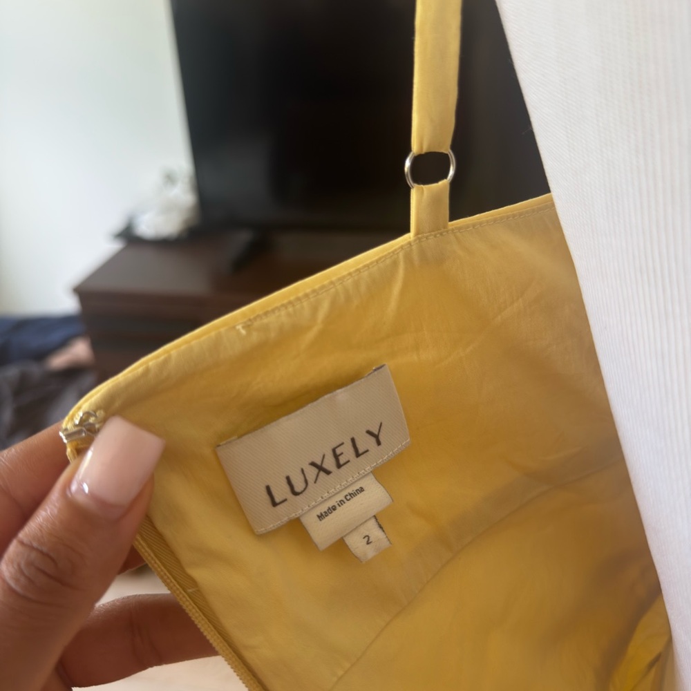 Luxely Raffia Dress Sundress Maxi in Soft Yellow - Picture 4 of 5